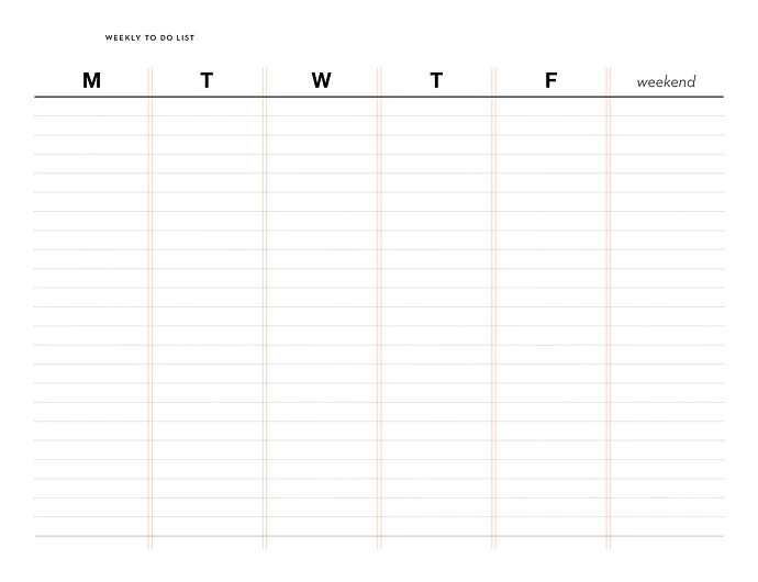 FM Weekly To Do List